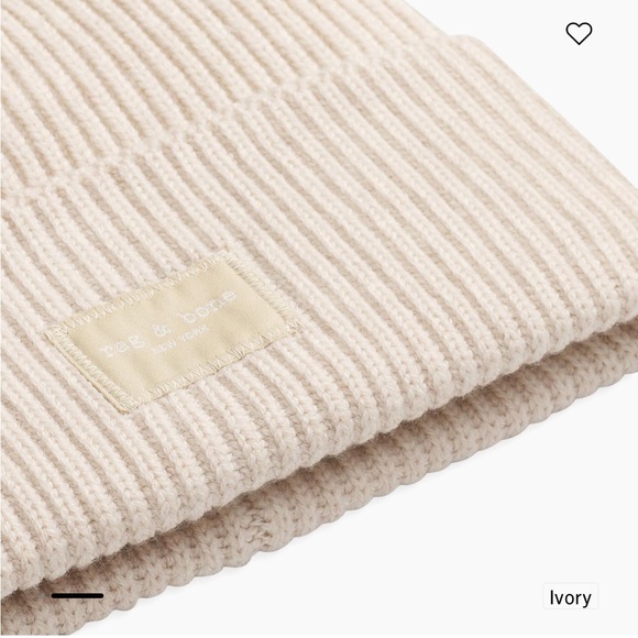 {rag & bone} Blake Wool-Blend Beanie - Ivory - Picture 2 of 2